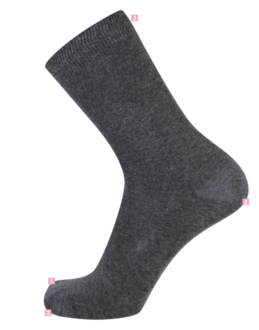 Chaussettes femme en coton Bio sans lastique lot de 2 paires